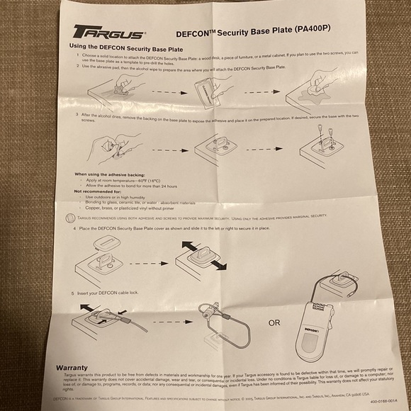 Targus Defcon SCL Serialized Cable Lock - Picture 6 of 8